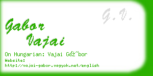 gabor vajai business card